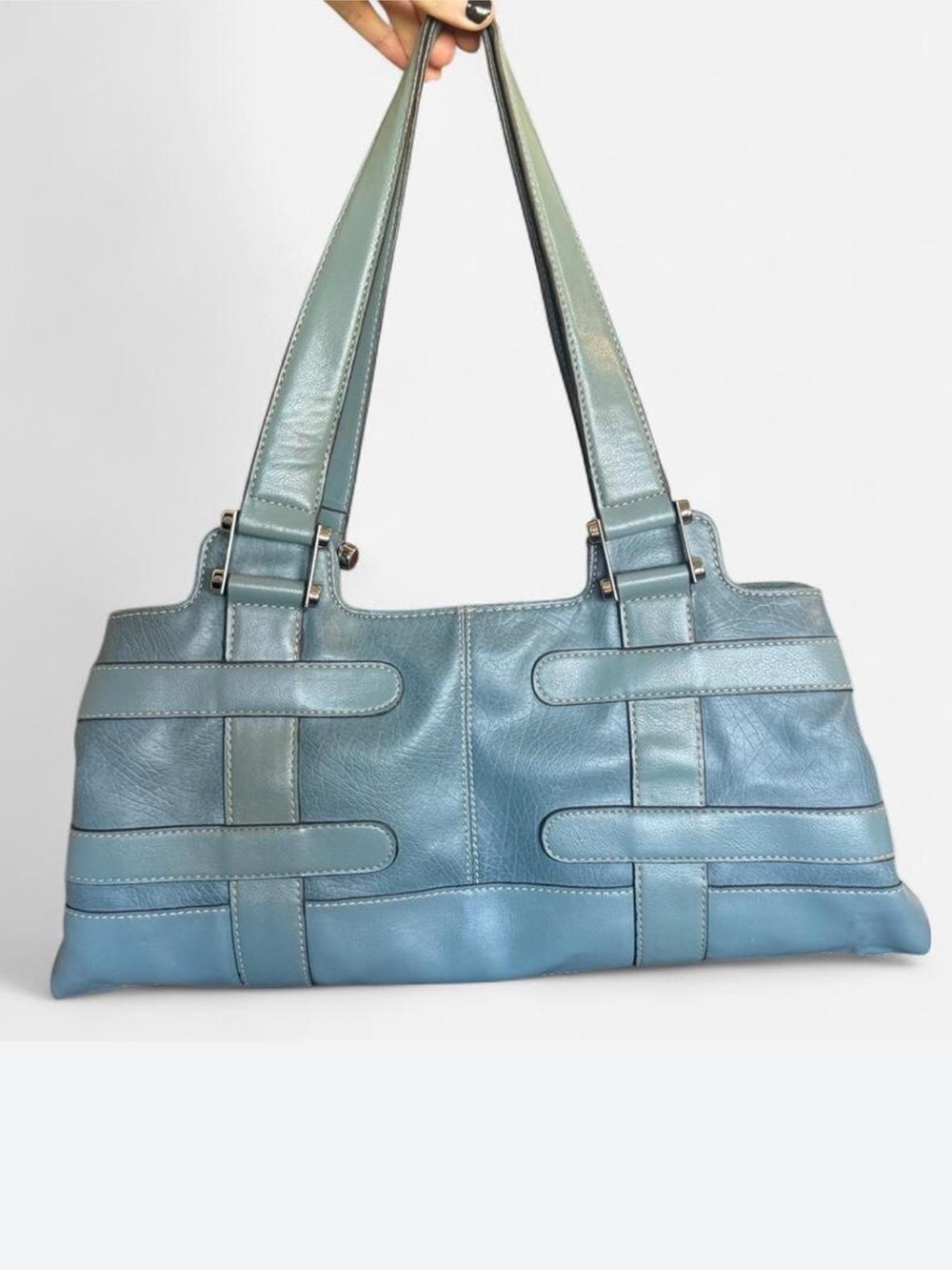 Blue Shoulder Bag - Women's Handbag
